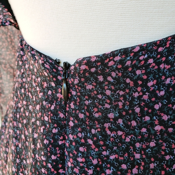 Rebecca Minkoff Pink Floral Cosette Ruffle Dress - Picture 8 of 16